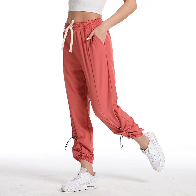 Casual Sports Pants Drawstring Breathable Quick-Drying Loose Fitness Trousers Women Workout Clothes In Bulk