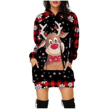 Christmas Dress Hoodie Dress Casual Christmas Outfits