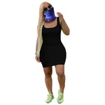 Solid Color Tank Dresses Women Wholesale Clothing