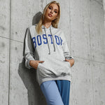 Hooded Letter Printed Sweater Pullover Women Wholesale