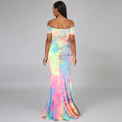 Wholesale Tie Dye Mermaid Dress SD161208