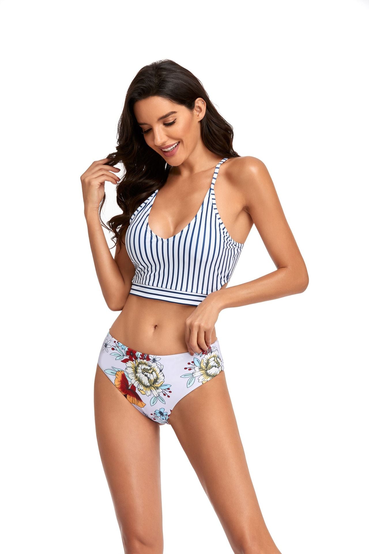 Bikini Sling Strap Printed Split Swimsuit Vendors Wholesale