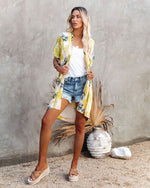 Fashion Printed Loose Short Sleeve Beach Sunscreen Cardigan Wholesale Women Tops