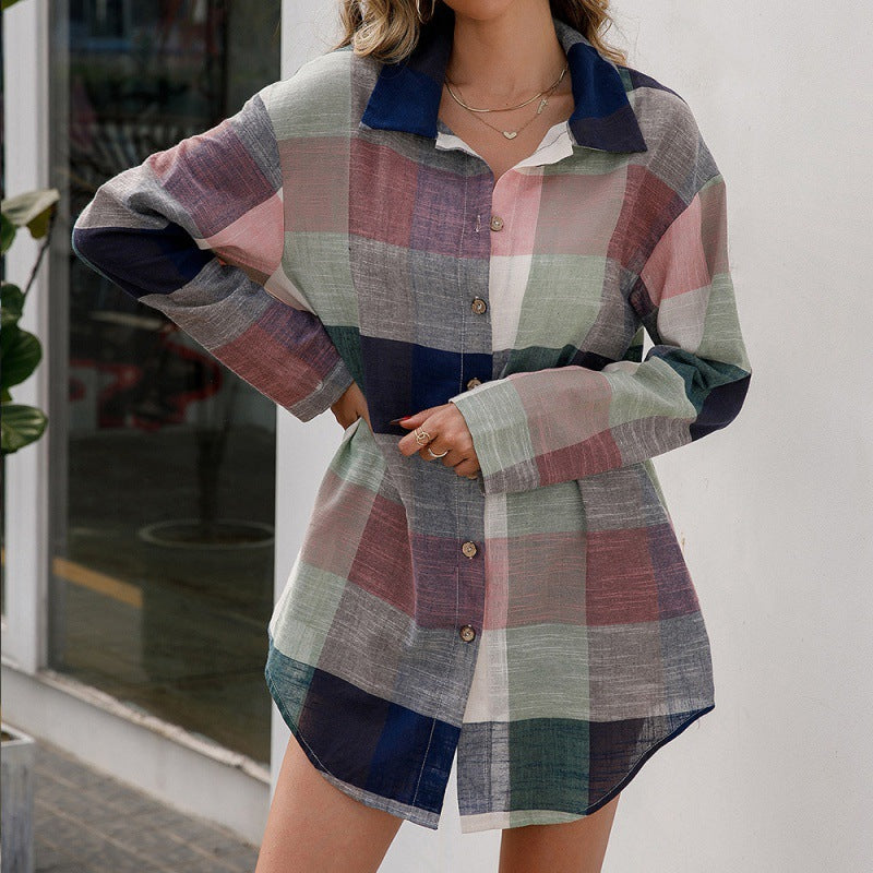 Xmas Wholesale Botton Down Women Long Shirt