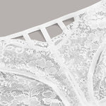 White Lace Garter Suit Retro Sexy Womens 2 Piece Sets Curvy Lingerie Wholesale Plus Size Clothing