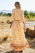 2pcs Wholesale Floral Casual Top + Long Skirt-14