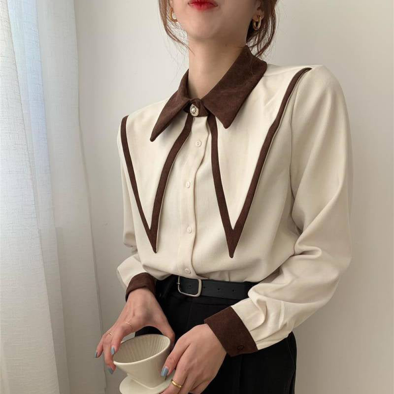 Large Stand-Up Collar Wholesale Women Top