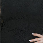 Plus Size Cami Flare Sleeve Lace Slim See-Through Maxi Dress