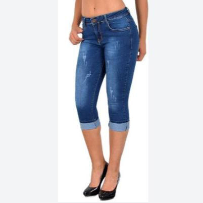 Revers Casual Wholesale Women Capri Jeans