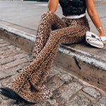 Leopard Slim Wholesale Flare Pants For Women