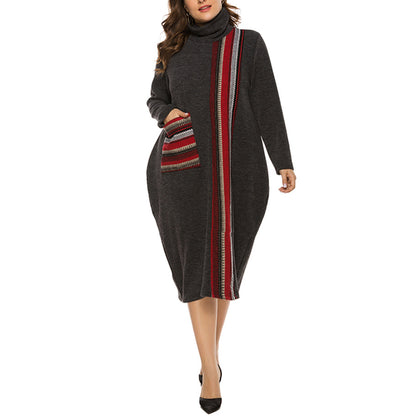 Striped Plus Size Wholesale Dress