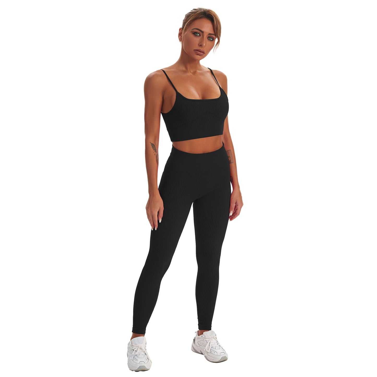 Wholesale Activewear Fitness Clothes Yoga Seamless Leggings & Crop Top