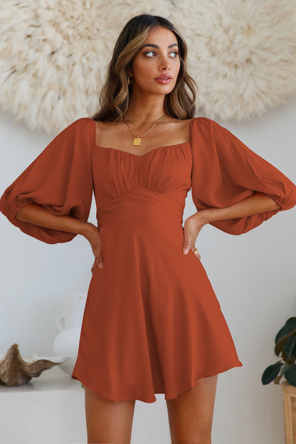 Sexy Off Shoulder Lantern Sleeve Dresses Women Wholesale