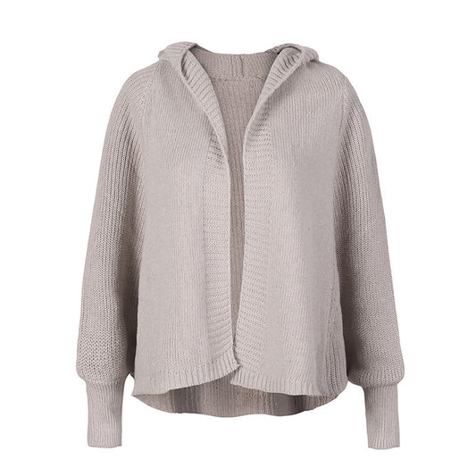 Hooded Cardigan Knit Jacket Wholesale Women Clothing