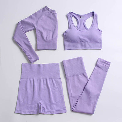 Stretch Fitness Yoga Sports Suit Pure Color