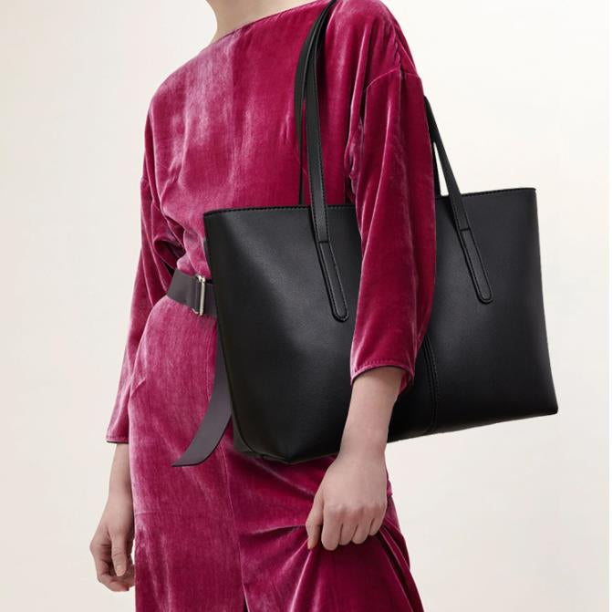 large capacity single shoulder wholesale PU female tote bag