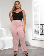 Solid Color Wholesale Plus Size Clothing Women Pants Office Wearing