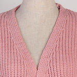 Pink V-Neck Sweater Jacket Wholesale Women Clothing