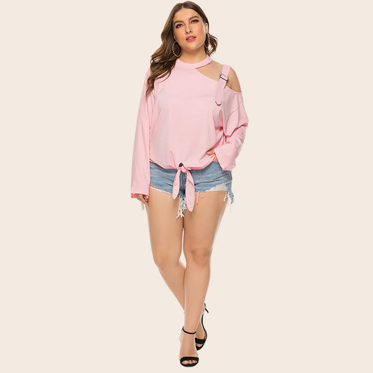 Plus Size Bow T-Shirt Wholesale Women Clothing