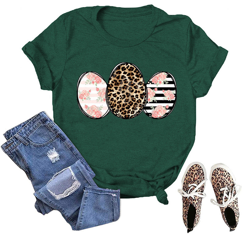 Happy Easter Letter Graphic Print Wholesale T-shirts Summer