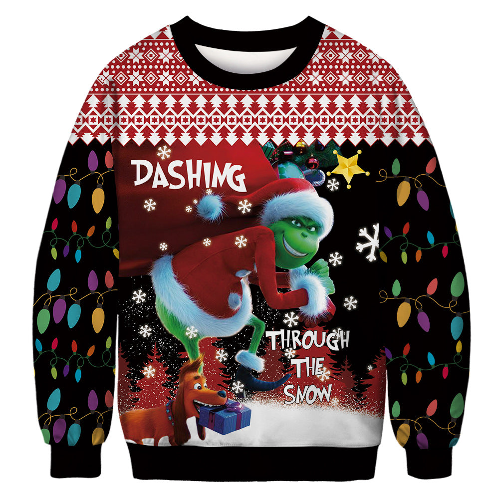 MERRY CHRISTMAS Print Long Sleeve Sweatshirt