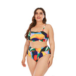 Printed Sexy Curve Split Bikinis Curve Swimsuits Fashion Plus Size Swimwear Wholesale Vendors SS183365