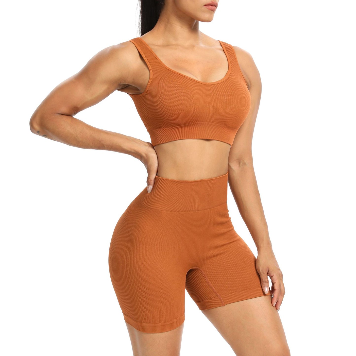 Yoga Suits High Waist Fitness Sports Seamless Wholesale Activewear Two Piece Outfits