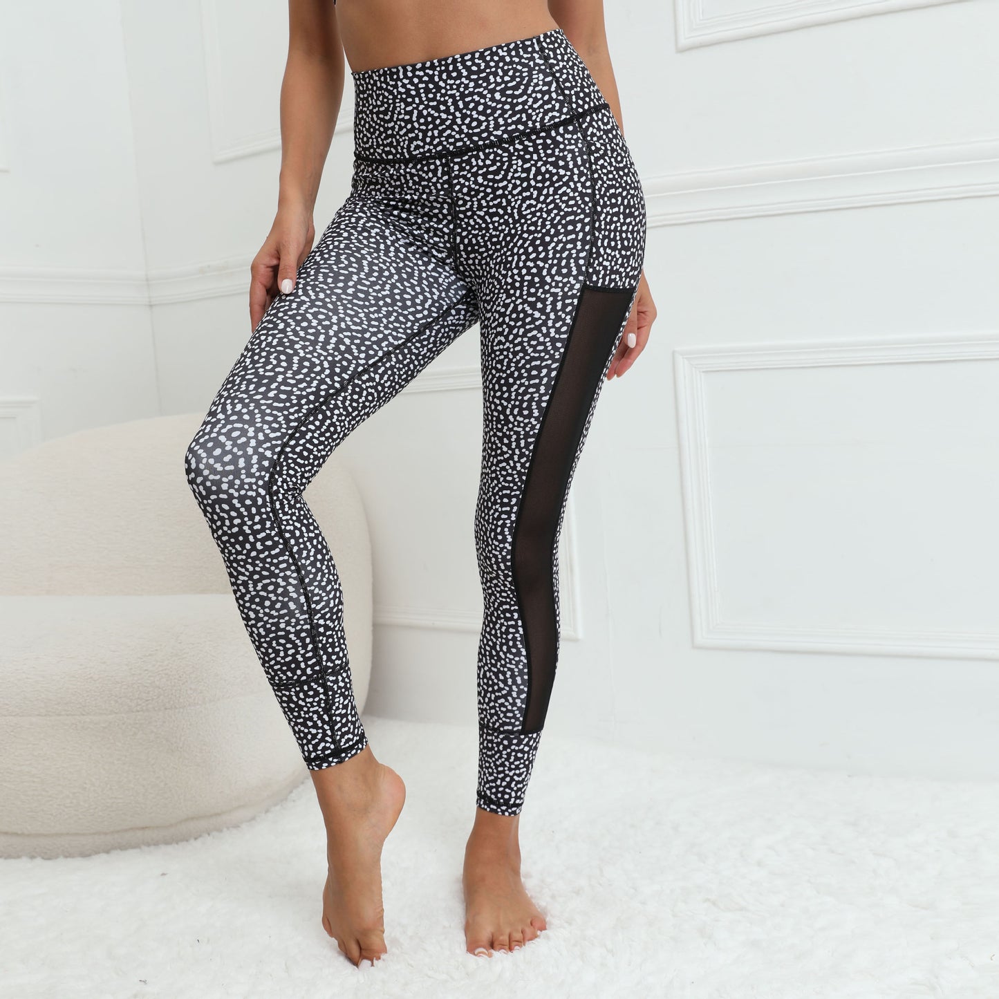 See-Through Patchwork Wholesale Leggings