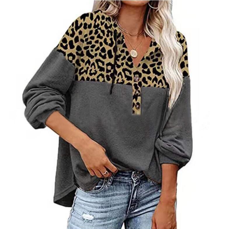 Hoodie Wholesale Leopard Casual Style Women Clothing