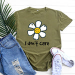 Sunflower Print Short Sleeve Summer Wholesale T-shirts