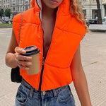 Warm Casual Vest In 2 Way Women Wholesale