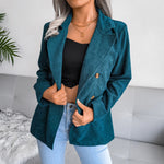 Double Breasted Fashion Blazer Jacket Lady Wholesale