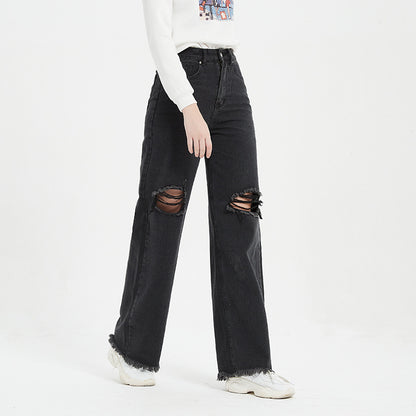 Horn Wide-Legged Jeans Trousers Pants Boutique Jeans Wholesale