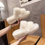 Flat-Bottomed Warm Plush Slippers Wholesale Clothing And Shoes