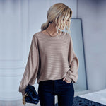 Knit Loose Solid Bat Sleeve Wholesale Sweater For Women