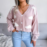 Cloud Knitted Cardigan Sweater Wholesale Women Clothing