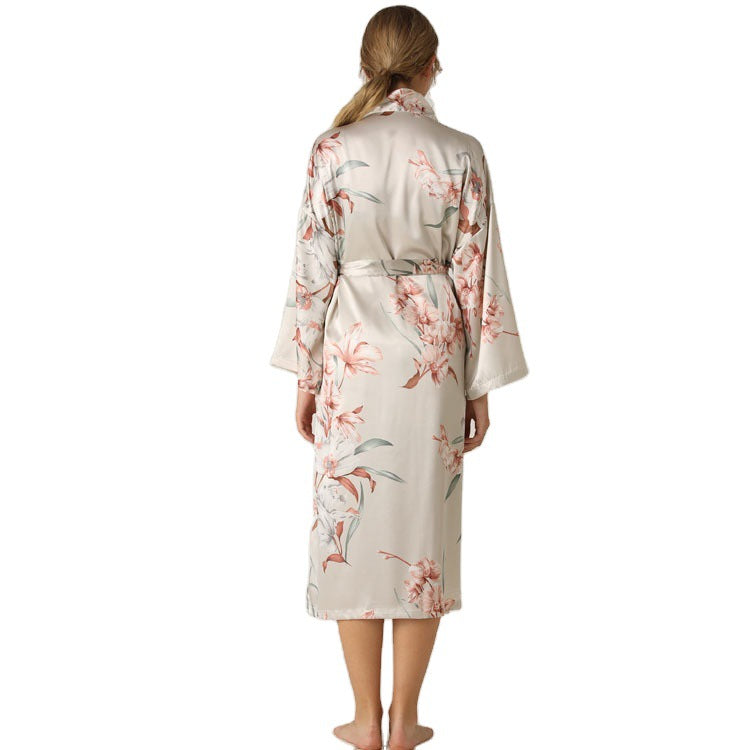 Camisole & Shorts & Mid-Length Night-Robes Floral Print Sexy Pajamas Homewear Wholesale Loungewear