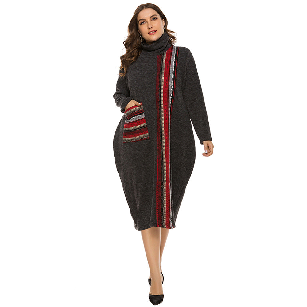 Striped Plus Size Wholesale Dress