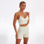 Seamless Sports Yoga Wholesale Activewear Fitness Suits Two Piece Outfits Vest & Shorts Sets