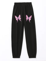 Butterfly Print Loose Sweatpants Womens Wholesale Pants Casual