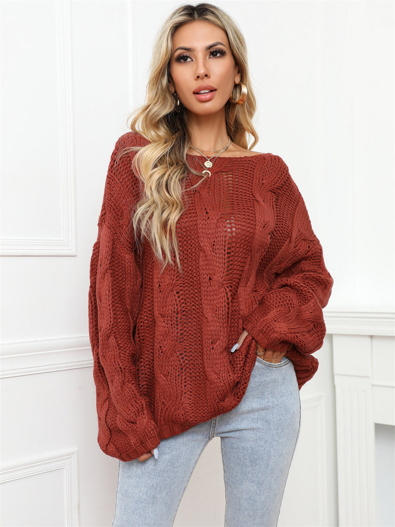 Off Shoulder Loose Casual Women Sweater Wholesale