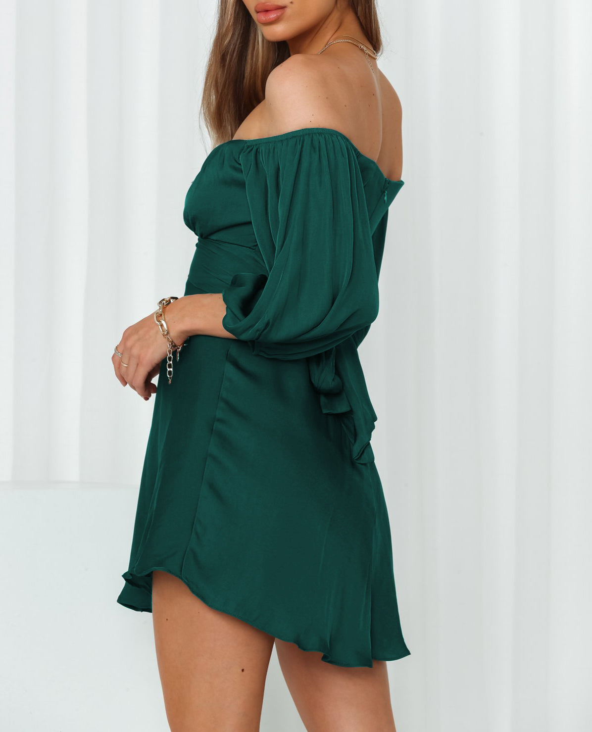 Sexy Off Shoulder Lantern Sleeve Dresses Women Wholesale