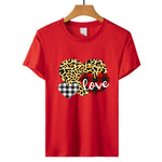 Heart Printed Wholesale T Shirts Short Sleeve Valentine'S Day