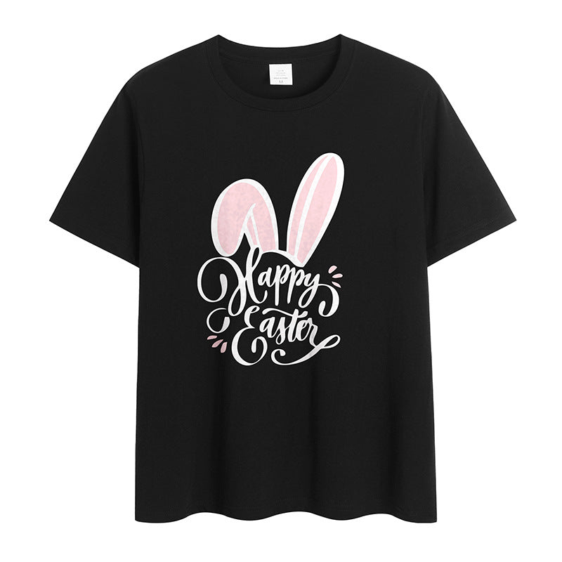 Women Fashion Easter Letter Print Wholesale T-shirts Summer