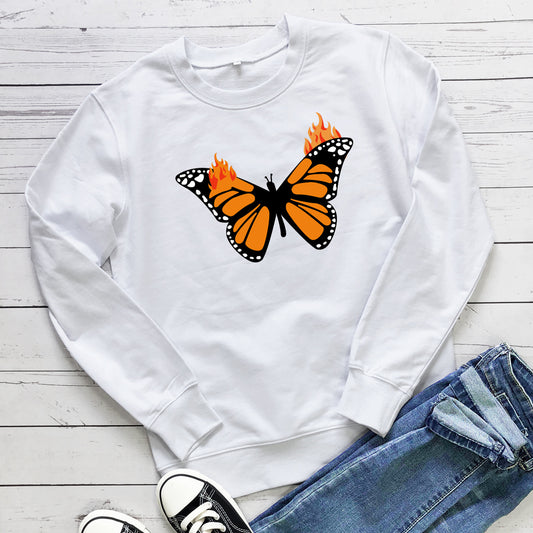 Black And Yellow Butterfly Sweater Wholesale Women Clothing