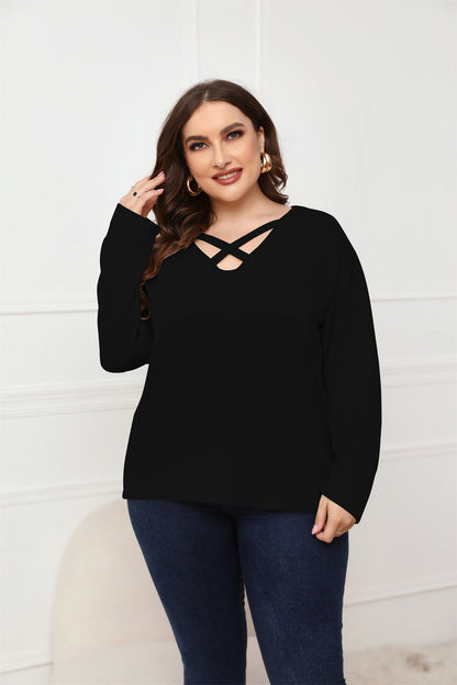 Cross Solid Wholesale Plus Size Clothing No Minimum