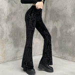 Dark Style Retro Flared Pants Women Casual Wide-Leg Wholesale Pants Online