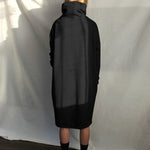 Asymmetrical Stand Collor Loose Midi Whholesale Sweatshirt Dress