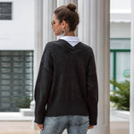 New Autumn And Winter Solid Color Knitted Cardigan Top