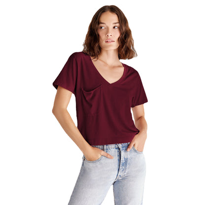 Summer Casual Wholesale T Shirts V-Neck Loose Short-Sleeved Solid Color Womens Tops